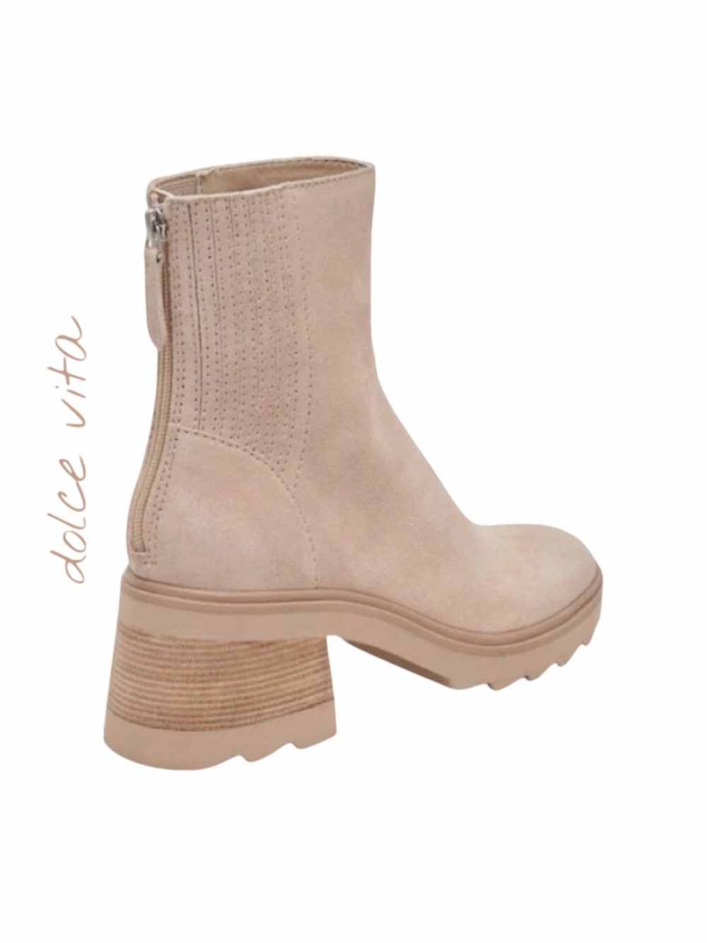 Dolce Vita Martey H2O Lug Sole
Waterproof Suede Boots Tan Beige Size 8.5W